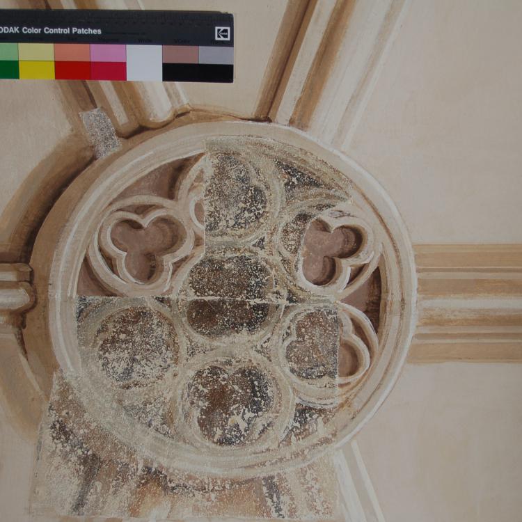 Paretz, Kirche, Gilly Ausmalung, Freilegung und Ergänzung, vor der Retusche, 2007